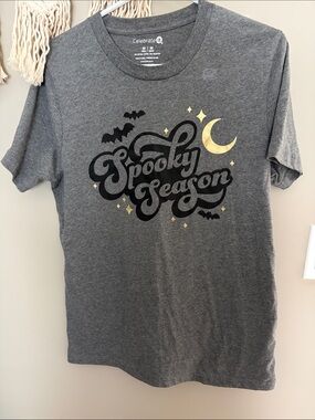 Celebrate It Gray & Gold "Spooky Season" Graphic Tee
